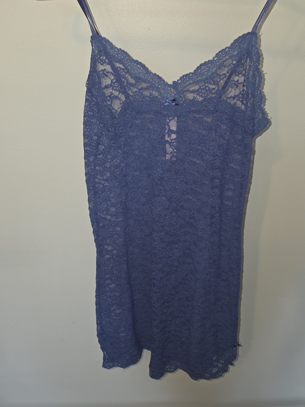 Victoria's Secret Lace Slip Chemise - Periwinkle Blue